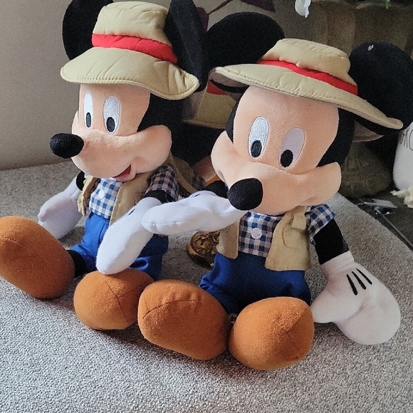 Disney Mickey Mouse Safari Explorer Plush Toy - Brown and Blue - Picture 1 of 9